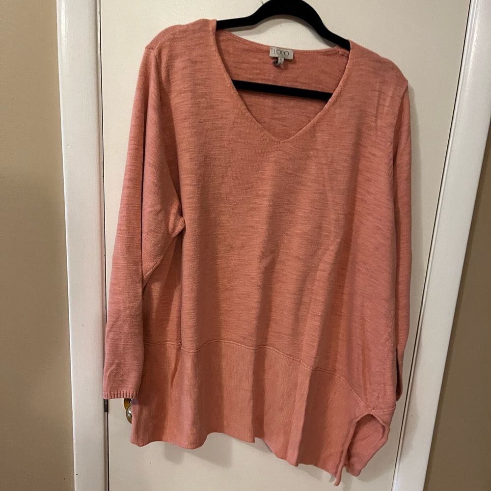 LOGO Lori Goldstein cotton sweater XL